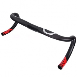 BaoYPP Spares Bicycle Riser Bar Folding Aluminium Alloy Carbon Fibre Bicycle Road Mountain Road Bike Handlebar Drop Bar for Bicycle Accessories Strong and Robust (Colour: Black, Size: 42 x 3.18 x 2.38 cm)