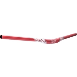 Funn Spares Funn Full On Mountain Bike Handlebar with Bar Clamp 31.8mm and Width 810mm, Tough and Lightweight Alloy Riser Handlebar for MTB, BMX and Road Bike, Rise 15mm Red MTB Handlebars