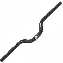 FukkeR Mountain Bike Handlebar MTB Carbon fiber Riser Handlebars 1inch / 25.4mm Fits 25.4mm Bike Stems Length 540mm 580mm for BMX DH XC AM FR Bicycle Bars (Color : Black MATTE, Size : LARGE 540MM)