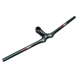 T&SHY Spares T&SHY Mountain Bike Carbon Fiber Handlebar, One-Piece with Stem Full Carbon Fiber Straight Handle Rise Bar 3K Handle Bicycle Parts 28.6 * 660MM-120MM