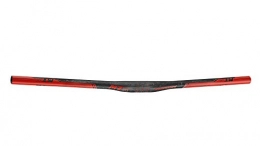 Token Products MTX Flat Carbon Fiber Mountain Bike Handlebar, 720mm x 31.8, Red
