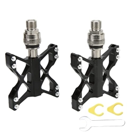 01 02 015 Mountain Bike Pedal 01 02 015 Bicycle Pedal, Aluminum Alloy Dustproof Bike Quick Release Pedals Waterproof for Road Bikes for Mountain Bikes