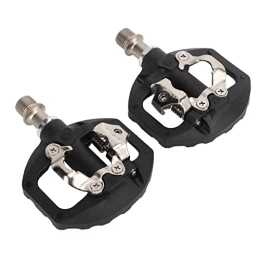 01 02 015 Mountain Bike Pedal 01 02 015 Dual Platform Bike Pedals, Mountain Bike Pedals Wear Resistant Strong Sealed Bearing Multi Use Aluminum Alloy with Cleats for Road Bike