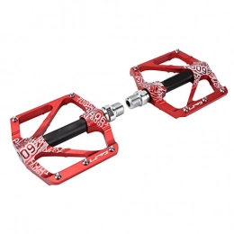 01 02 015 Mountain Bike Pedal 01 02 015 Mountain Bike Pedal, Aluminum Alloy Ultra Light Replacement Hollow Design Mountain Bike Bicycle Pedal Universal for Road Bicycle(red)