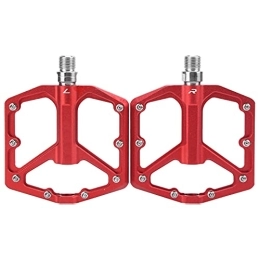 01 02 015 Spares 01 02 015 Mountain Bike Pedals, Hollow Design Bicycle Platform Flat Pedals for Mountain Bikes for Outdoor for Road Bikes(red)