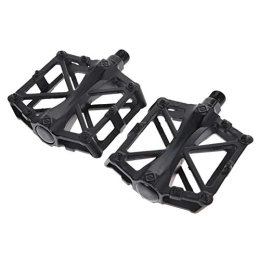 MoreChioce Spares 1 Pair Aluminum Mountain Bike Pedals, MoreChioce Anti-Slip Bicycle Pedals Sealed Design Bike Pedals Cycling Wide Platform Flat Pedals Cycling Bike Parts, Black