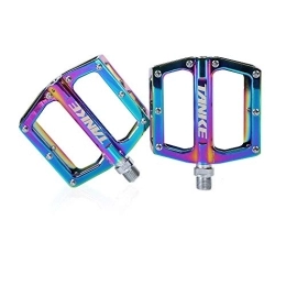 XYCozyNest Spares 1 Pair Bike Pedals Aluminum Alloy Cycling Pedals Lightweight Sealed Bearing Flat Pedals W / Anti-Skid Pins for Road Mountain Bike BMX (Colorful)