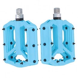 VGEBY Mountain Bike Pedal 1 Pair Mountain Bike 3 Bearing Non-Slip Platform Pedals Molybdenum Steel Bicycle Flat Pedals (Blue)