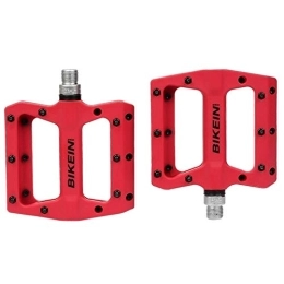 Pvnoocy Spares 1 Pair Mountain Bike Pedals, Non-Slip Bicycle Platform Pedals Nylon Lightweight Road Bike Pedals for BMX MTB