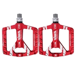 Dechoga Spares 1 Pair TJB01111 Bicycle Pedals, Mountain Bike Pedals Aluminium Alloy Replacement for MTB Road Bike Pedals, Bicycle Accessories (Red)