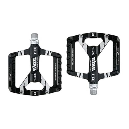 CXJYBH Mountain Bike Pedal 1 Pair Ultra-Light Bicycle MTB Road Mountain Bike Pedals Aluminum Alloy Anti-Slip Universal Bicycle Pedals For Bike Accessories Bike Pedals (Color : Black)