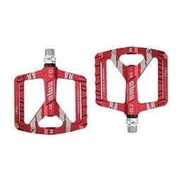 CNRTSO Mountain Bike Pedal 1 Pair Ultra-Light Bicycle MTB Road Mountain Bike Pedals Aluminum Alloy Anti-Slip Universal Bicycle Pedals For Bike Accessories Bike pedals (Color : Red)