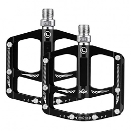 NEW ADAPT Spares 1 Pair Ultra-light Bicycle Pedals CNC Aluminum Alloy Bearing Non-slip MTB Mountain Bike Widen Foot Pedal Bicycle Accessories black