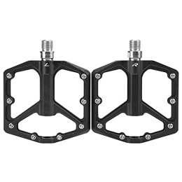 Vakitar Spares 1 Pair ZTTO Mountain Bike Pedals Aluminium Alloy Pedals Bicycle Flat Pedals NonSlip Bicycle Lightweight Platform Flat Pedals(Black)