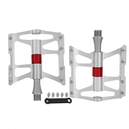 Moolo Mountain Bike Pedal 1Pair Of Aluminum Alloy Mountain Road Bike Pedals Lightweight Bicycle Replacement Parts (Silver)