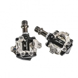 ADUCI Spares 1set Mountain Bike Clipless Pedals Aluminum Alloy Compatible With Shimano SPD Cleats(Included) (Color : Black)