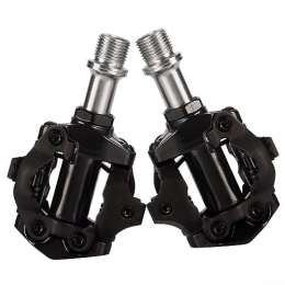 AIDNTBEO Mountain Bike Pedal 2Pcs 100 * 36 * 67mm Black Aluminum Alloy Self-locking Pedals For Road Bikes, Shimano SPD Mountain Bike Pedal Systems