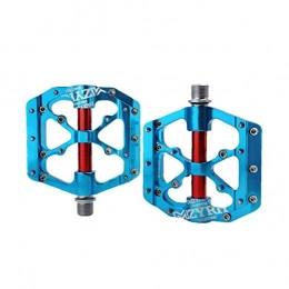 iuNWjvDU Mountain Bike Pedal 2PCS Aluminum Alloy Platform Mountain Bike Pedals Cycling Sealed Bearings Light Weight Bicycle Pedals Blue Bicycle Tools