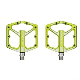 YUANGANG Mountain Bike Pedal 2PCS Bicycle Pedals - Aluminum Alloy, Wide Tread Design, Seal Bearings, Anti-Slip Studs, 383g For Mountain Bike Mtb Road Bicycle green