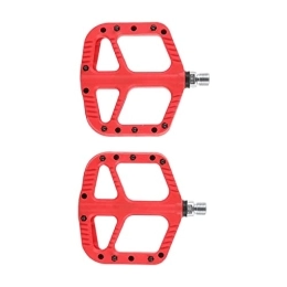 F Fityle Spares 2Pcs Mountain Bike Pedals Replacement Sealed Bearings Pedals Platform Pedals Cycling Pedals for BMX Cross Bikes, red
