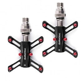 PROMEND Mountain Bike Pedal 6061 Lightweight Aluminum Alloy Bicycle Mountain Bike Pedal, Riding Bearing Accessories, Non-Slip And Durable, 9 / 16 And 11 / 2PROMEND, 9 / 16