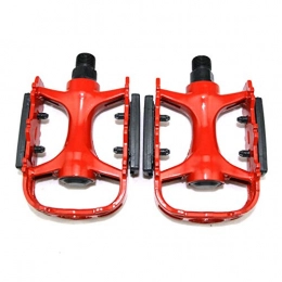 PPLAS Spares 80 * 115mm Aluminum Alloy Cycling And Riding Pedals Mountain Bike Road Bicycle Pedals (Color : Red)