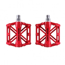 8haowenju Mountain Bike Pedal 8HAOWENJU Bicycle Pedals Aluminum Alloy Pedals 2 / Package Comfortable Five Colors To Choose From (Color : Red)