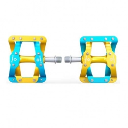 8haowenju Mountain Bike Pedal 8haowenju Bike Pedals, Universal Mountain Bicycle Pedals Platform Cycling Ultra Sealed Bearing Aluminum Alloy Flat Pedals 9 / 16"- 3 Bearing Pedals (Color : Blue)