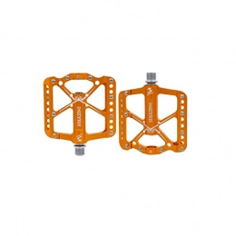 8haowenju Mountain Bike Pedal 8haowenju Mountain Bike Pedals, Ultra Strong Colorful CNC Machined 9 / 16" Cycling Sealed 3 Bearing Pedals, (Color : Orange)