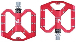 NXMAS Spares 9 / 16 inch bicycle pedals Non-slip trekking pedals Mountain bike pedals for road bike pedals with ultra-light aluminum alloy platform and 3 sealed bearings Nez-Red