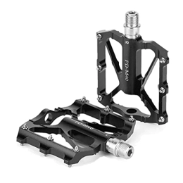 Twight Spares 9 / 16" Mountain Bike Pedals Aluminum Alloy Sealed Bearing Bicycle Pedal Set with 12 Anti-Skid Pins