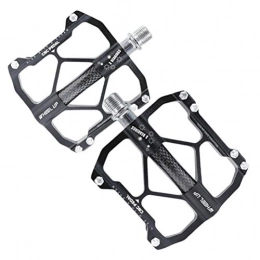 Abaodam Spares Abaodam 1Pair Aluminum Alloy Pedal with Bearing Mountain Bike Pedal Bike Replacement Part (Black)