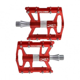 Samine Mountain Bike Pedal Advanced 4 Bearings Mountain Bike Pedals Platform Lightweight Bicycle Flat Alloy Red Cycling Accessories