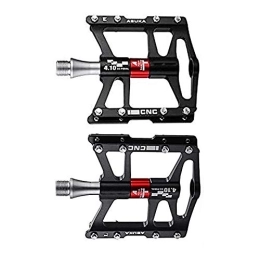 Samine Spares Advanced 4 Bearings Pedals Metal Pedals Mtb Flat Bicycle Aluminium Alloy Black for Mountain Bike Bicycle Cycling
