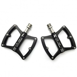 Aibabely Bike Pedals, Titanium Alloy Bike Pedals Ultra Light Mountain Bicycle Pedals Non-Slip Cycling Pedals Bicycle Flat Alloy Pedals