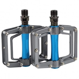 Aigend Spares Aigend Bicycle Pedals - 1 Pair Mountain Bike Pedals Aluminum Alloy Bicycle Cycling Replacement Parts(Silver Blue)