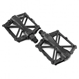 Aigend Spares Aigend Bicycle Pedals - 5 Colors Mountain Bicycles Pedals Non-slip Lightweight Aluminium Sealed Bearing Bicycle Pedal (Black)