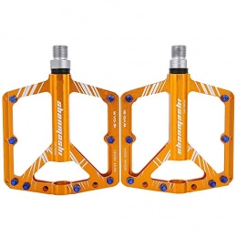 Aigend Mountain Bike Pedal Aigend Bicycle Pedals - 9 / 16 Ultralight Aluminium Alloy Mountain Road Bike Pedal Bicycle Accessories(Gold)