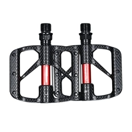 AIRAXE Mountain Bike Pedal AIRAXE CNC Mountain Bike Pedals Bicycle BMX / Mountainbike Bike Pedal 9 / 16 Universal With Night Light Reflective Plate Parts Accessories (Color : Black)