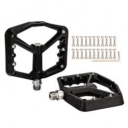 Airber Mountain Bike Pedal Airber 9 / 16 inch Bicycle Platform Pedals, Nylon Fiber Bearing Pedals, Lightweight Bike Pedal Set with 10 Anti-Skid Pins for Mountain Bicycle