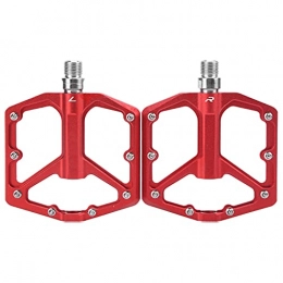 Alomejor Mountain Bike Pedal Alomejor Bicycle Pedals Non‑Slip Bike Platform Flat Pedals for Road Mountain Bike(red)