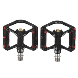 Alomejor Spares Alomejor Carbon Fiber Bike Pedals with Non Slip Pin Shaft, Folding Bike Pedal for Mountain Road Bikes Replacement