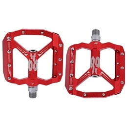 Alomejor Mountain Bike Pedal Alomejor Cycling Platform Pedals, Mountain Bike Pedals Bicycle Pedals CNC for Bicycle Replace(red)