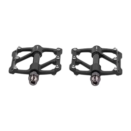 Alomejor Spares Alomejor Mountain Bike Pedals 3 Bearings Pedals with Anti‑Slip Nails Platform Flat Pedals for Road Mountain Bike(black)