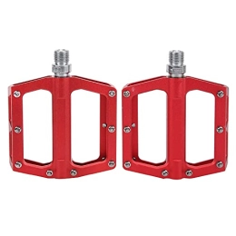 Alomejor Mountain Bike Pedal Alomejor Mountain Bike Pedals Bicycle Platform Flat Pedals Non‑Slip Bicycle Pedals Cleats Replacement(red)