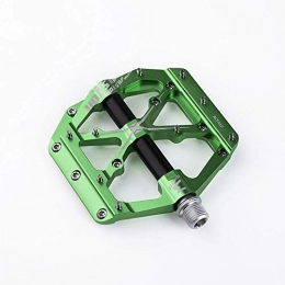 Alston Spares Alston 3 Bearings Mountain Bike Pedals Platform Bicycle Flat Alloy Pedals 9 / 16" Pedals Non-Slip Alloy Flat Pedals (Green- 3 Bearings)