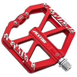Alston Spares Alston Mountain Bike Pedals 3 Sealed Bearing Colorful Machined Cycling Ultra Strong Spindle Alloy Non-Slip Lightweight Pedal for MTB and Road Bike 9 / 16