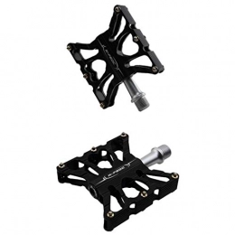Lidada Mountain Bike Pedal Aluminum Alloy Bicycle Pedals Strong Non-Slip Bicycle Pedals Lightweight Bicycle Platform for 9 / 16 MTB BMX Road Mountain Bike Cycle (Black, 1 Pair)