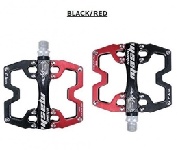 BGGPX Spares Aluminum Alloy CNC Light Cycling BMX Pedal MTB Mountain Bike Pedals 360 G / pair 6 Colors Optional MTB Bike Pedal (Color : Black and red)