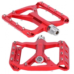 gostcai Spares Aluminum Alloy Flat Pedal, Non Slip Pedal, Bicycle Footrest Aluminum Alloy Pedal, Anti Slip Platform Pedals, Bicycle Accessories for Mountain Bike(red)